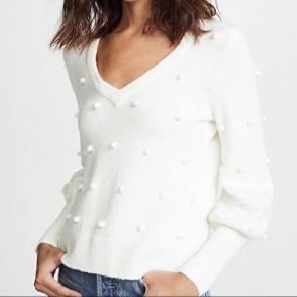 Madewell Sweaters - MADEWELL CREAM BOBBLE DASHWOOD V NECK SWEATER